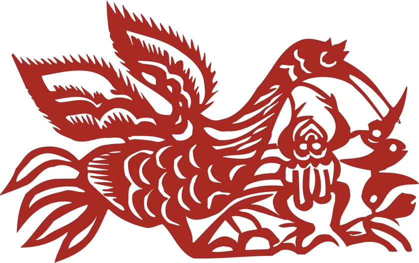 中国风中式传统喜庆民俗人物动物窗花剪纸插画边框AI矢量PNG素材【1121】